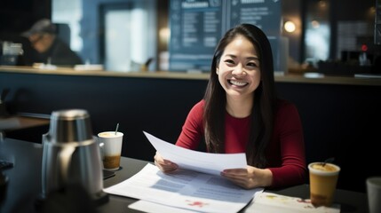 Asian accountant businesswoman