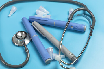  Insulin injection pen or insulin cartridge pen for diabetics. 