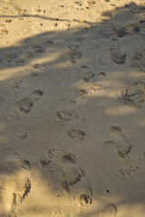 footprints on the beach