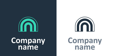 Logotype Rainbow icon isolated on white background. Logo design template element. Vector