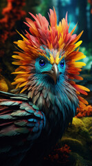 Obraz premium Mystical Creature: A Colorful and Stunning Display of Mythical Animals, Ideal for Screensavers and Desktop Backgrounds 