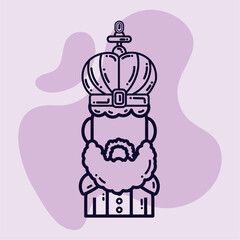 Isolated king icon Royalty icon Vector