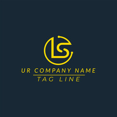 Letter LS logo design, Minimalist Abstract Initial letter LS logo