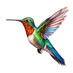 Watercolor Hummingbird. Hummingbird Clipart. Hand Drawn Bird Illustrations.