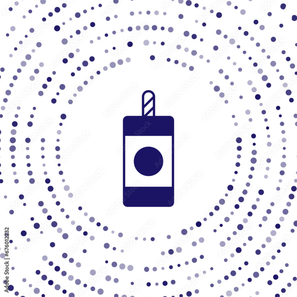 Poster blue firework icon isolated on white background. concept of fun party. explosive pyrotechnic symbol.