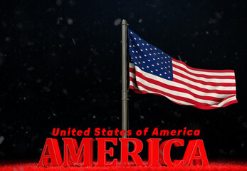 Flag of United States, United States Of America - Visual design work, - obrazy, fototapety, plakaty