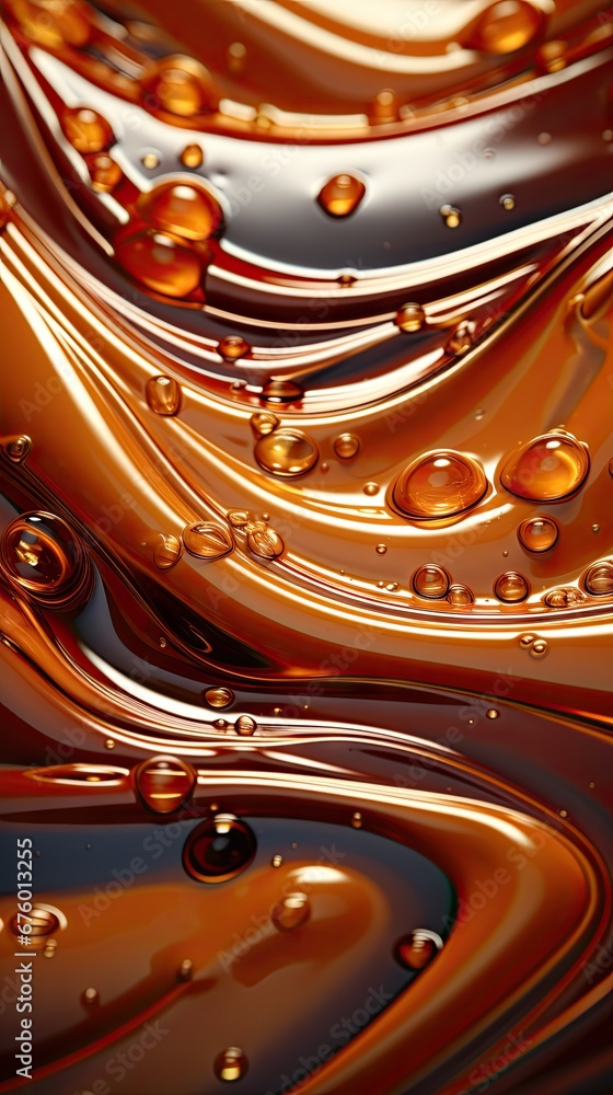 Poster a close up of a liquid pattern with drops of water on the bottom and bottom of the image on the bott