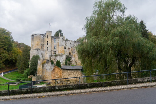 Ruin of the castle Beaufort near the village Echternach at Luxembourg
