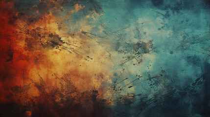 Blank wall grunge Background, rust tone color, abstract dirty wallpaper.