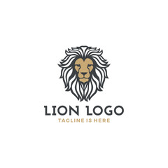 lion king shield logo vector design , Royal Lion crown logo template. Elegant gold Leo crest symbol. Premium king brand identity icon. Luxury company sign. Vector illustration.
