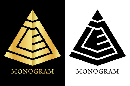 JCE OR JLE logos. Abstract initial monogram letter alphabet logo design