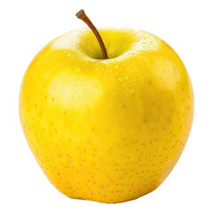 Yellow apple on a transparent background