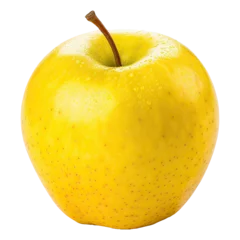 Fotobehang Yellow apple on a transparent background © Mikołaj Rychter