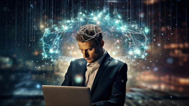 AI Generated.  Business Networking Technology Human Potential Growth Mindset