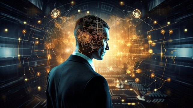 AI Generated.  Business Networking Technology Human Potential Growth Mindset