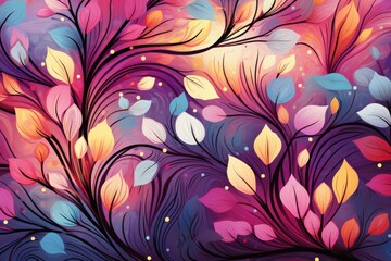 creative pattern of colorful abstract floral background