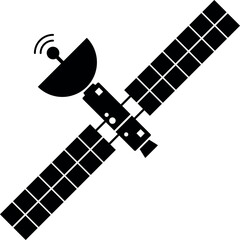 Space satellite icon sign. Communication signs and symbols.