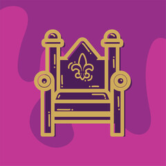 Isolated throne icon Royalty icon Vector