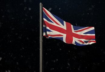 United Kingdom Flag, United Kingdom of Great Britain and Northern Ireland. 3D Design.