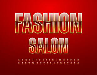 Vector luxury logo Fashion Salon. Elegant Modern Font. Chic Alphabet Letters, Numbers and Symbols set