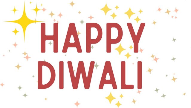 Happy diwali design isolated on white background for greeting and celebrating indian festival diwali.
