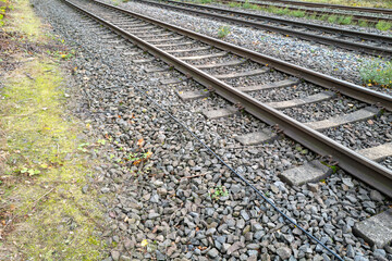 Fototapeta premium railway tracks in the countryside