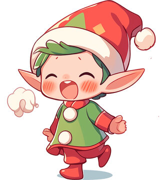 recommend clip art: elf with santa costume