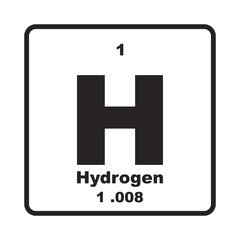 Fototapeta premium Hydrogen element icon