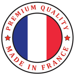 France. The sign premium quality. Original product. Framed with the flag of the country