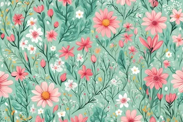 Türaufkleber seamless pattern with poppies © Mishal