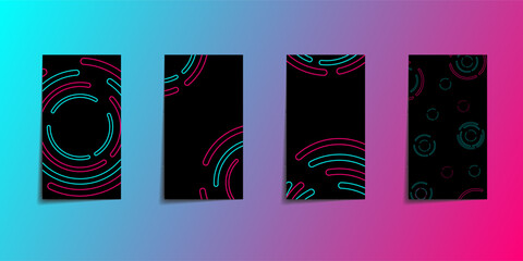 Trendy editable template for social networks stories. Design backgrounds for social media. Use for, website, mobile app, poster, flyer, smartphone template, web design. Vector illustration