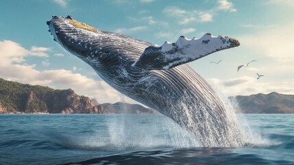humpback whale tail - obrazy, fototapety, plakaty