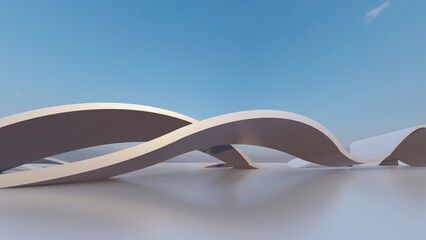 Fototapeta premium Futuristic architecture background 3d render