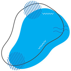 Modern liquid abstract element illustration set banner simple shape template for presentation, flyer, isolated on white background