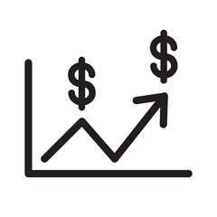Money value increase icon