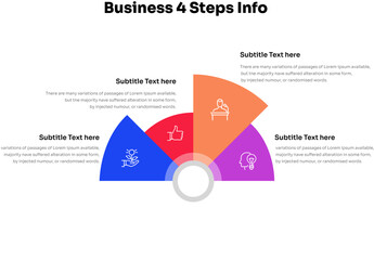 4 step business Infograph Powerpoint