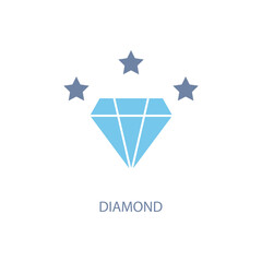 diamond concept line icon. Simple element illustration. diamond mining concept outline symbol design.
