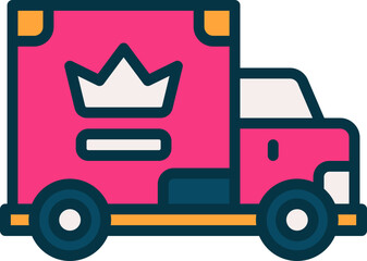 truck filled color icon. vector icon for your website, mobile, presentation, and logo design.