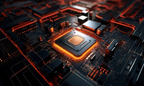 big central computer processors CPU concept