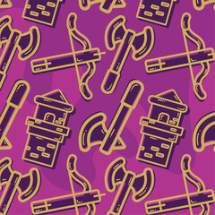 Seamless pattern of the royalty Medieval era Vector