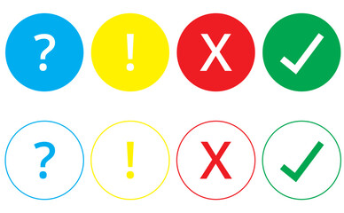 Set de iconos de signos. Vector