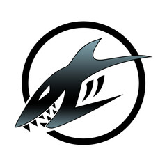 shark head logo design