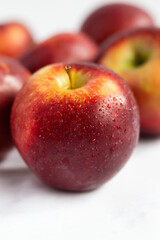 Fototapeta na wymiar Red apples. on a white background. Fruits