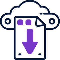 Obraz premium download dual tone icon. vector icon for your website, mobile, presentation, and logo design.