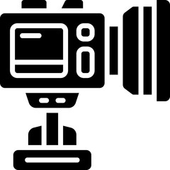 video camera glyph icon. vector icon for your website, mobile, presentation, and logo design.