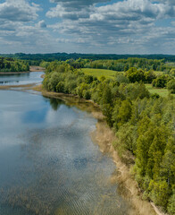 Fototapeta na wymiar Summer at Sivers lake (Latgale). Latvian nature.