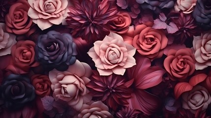 Floral background natural pattern concept wall
