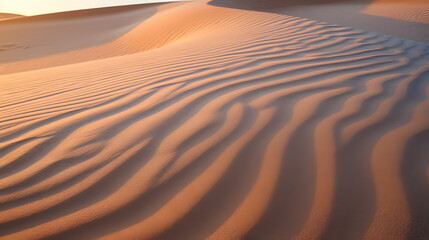 Fototapeta na wymiar Golden sand dunes dessert background generativ ai