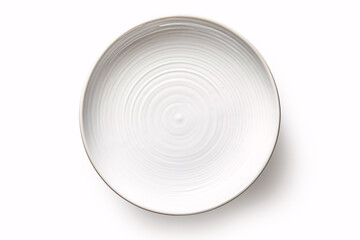 A ceramic disc is isolated on a white background.
