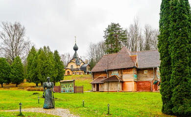 church in autumn